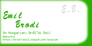 emil brodi business card